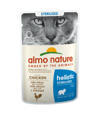 HOLISTIC FUNCTIONAL STERILISED CATS 30X70 G WITH CHICKEN