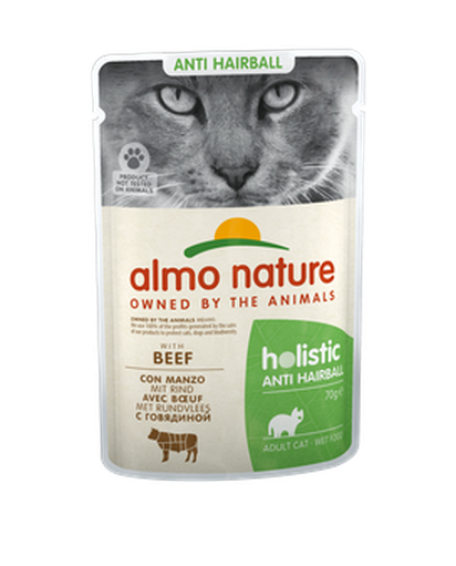 HOLISTIC FUNCTIONAL ANTI-HAIRBALL CATS 30X70 G WITH BEEF