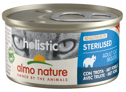 HOLISTIC FUNZIONALI CATS 24X85 G  STERILISED WITH TROUT