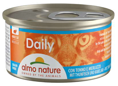 DAILY CATS 24X85 G  MOUSSE WITH TUNA AND COD
