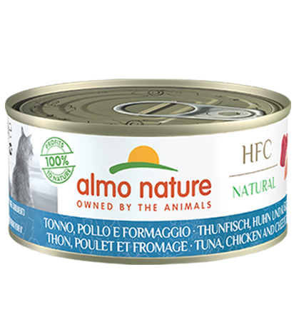 HFC NATURAL CATS M 24X150 G TUNA, CHICKEN AND CHEESE
