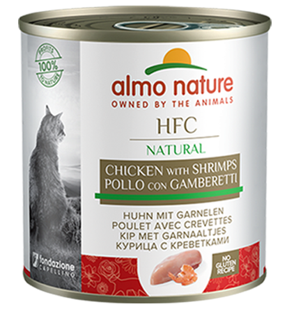 HFC NATURAL CATS 12X280 G CHICKEN AND SHRIMPS