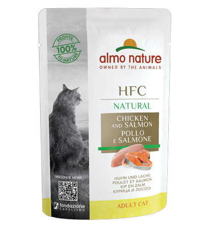 HFC NATURAL CAT 24X55 G CHICKEN AND SALMON