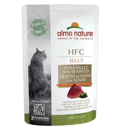 HFC JELLY CAT 24X55 G TUNA FILLET AND SEAWEED