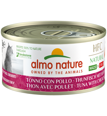 HFC NATURAL CATS MADE IN ITALY M 24X70 G TUNA AND CHICKEN