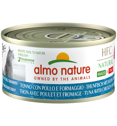 HFC NATURAL CATS MADE IN ITALY M 24X70 G TUNA, CHICKEN WITH CHEESE