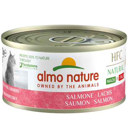 HFC NATURAL CATS MADE IN ITALY M 24X70 G SALMON