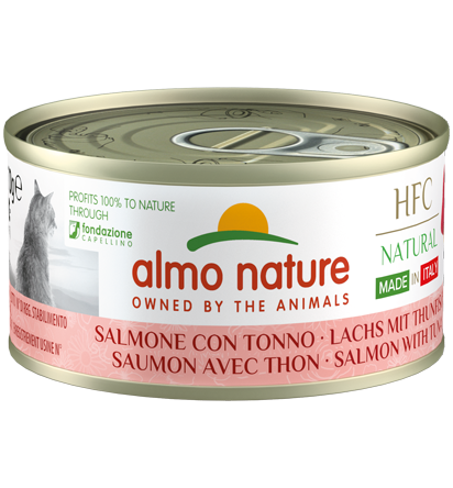 HFC NATURAL CATS MADE IN ITALY M 24X70 G SALMON AND TUNA