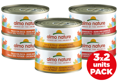 ALMO NATURE CATS M MULTI 6X70G X18 CHICKEN ITEMS (5017H-5024H-5034H)