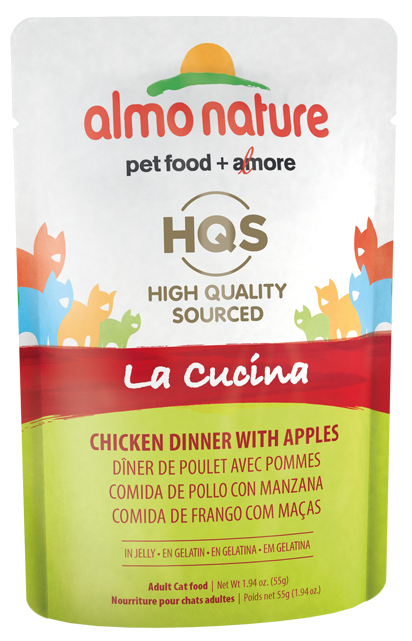 HQS LA CUCINA CAT 24X55 G CHICKEN DINNER WITH APPLE IN JELLY