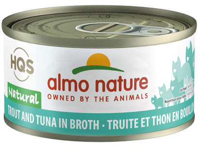 HQS NATURAL CAT 24X70 G TROUT AND TUNA IN BROTH