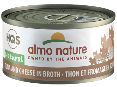 HQS NATURAL CAT 24X70 G TUNA AND CHEESE IN BROTH