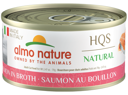 HQS NATURAL CAT MADE IN ITALY 24X70 G SALMON IN BROTH