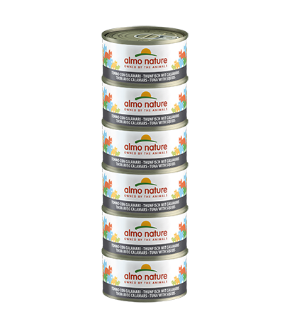ALMO NATURE JELLY CATS MEGA 6X70G X18 TUNA WITH SQUIDS