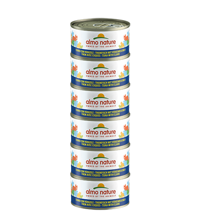 ALMO NATURE NATURAL CATS M MEGA 6X70G X18 TUNA WITH CLAMS