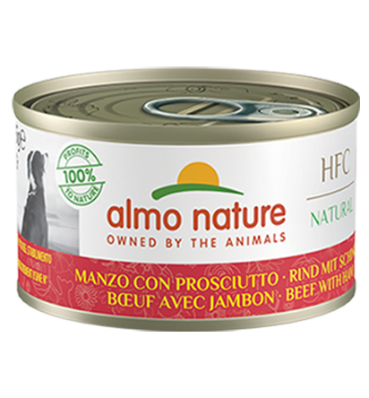HFC NATURAL DOGS 24X95 G WITH BEEF WITH HAM