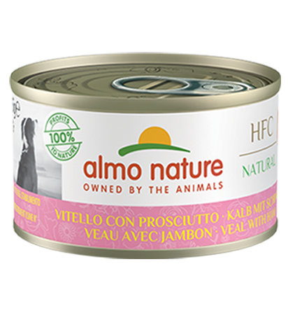 HFC NATURAL DOGS 24X95 G WITH VEAL WITH HAM