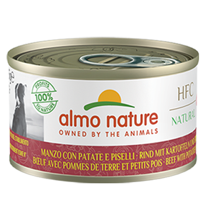HFC NATURAL DOGS 24X95 G BEEF WITH POTATOES AND PEAS