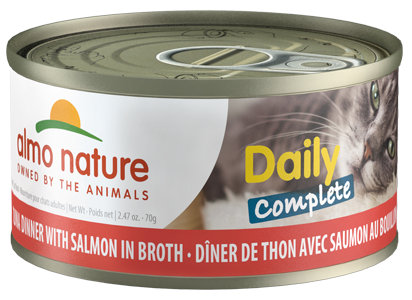 DAILY COMPLETE CAT 24X70 G TUNA DINNER WITH SALMON IN BROTH