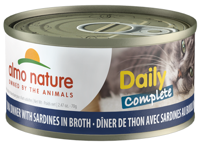DAILY COMPLETE CAT 24X70 G TUNA DINNER WITH SARDINES IN BROTH